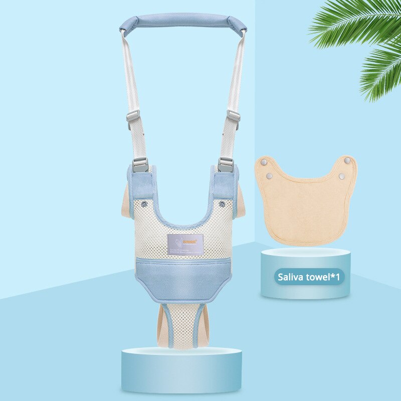 Honeylulu Ademend Loopstoeltje Riem Baby Harness Leash Voor Kinderen Anti Verloren Veiligheid Learning Walk Afneembare Peuter Rugzak: blue mesh