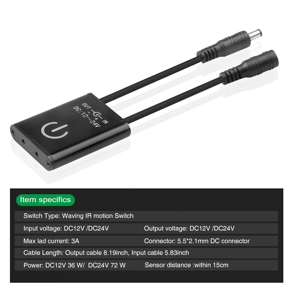 Switch DC 12v 24V Waving IR Sensor Switch Infrared Waving Sensor Switch Automatic waving IR sensor Controller