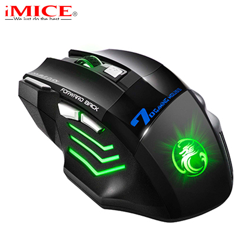 iMice X7 Wired Gaming Mouse 7 Buttons LED Optical Game Ergonomic Mouse Mice for PC Laptop Computer Mouse Gamer