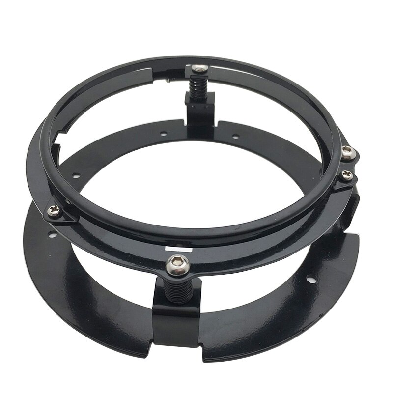 Kit de soporte de faro delantero para motocicleta, soportes de montaje de anillo para faros LED de 3/4 pulgadas, color negro/cromo, 5, 5,75 y 5,75 pulgadas, 1 unidad