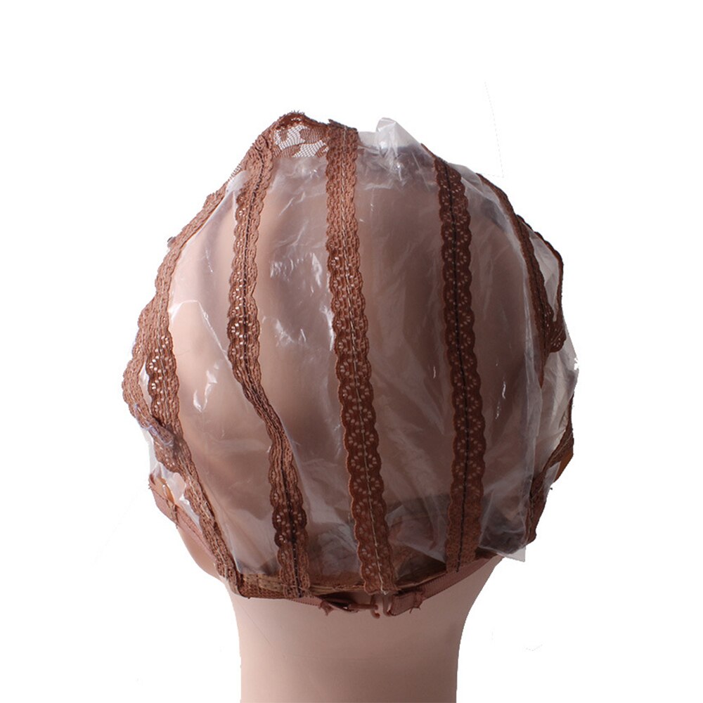 10 PCS/Lot Light Brown Wig Hair Caps For Making Wigs Adjustable Hair Mesh Nets Weave Breathable Weaving Net Cap