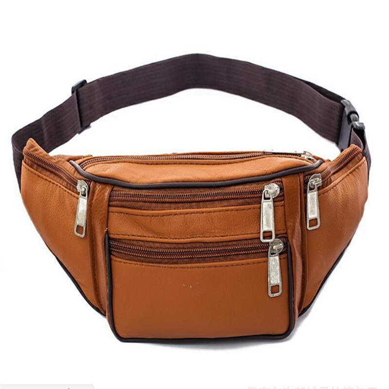 Sports Belt Bag Men Leather Bag Banana Waist Belt Pochette Sport Pocket Convenient Outdoor Sport Waist Packs Sport Belt Bags