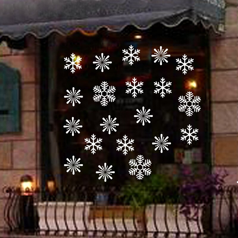 Snow stickers Christmas decorations window glass stickers static window tracers removable windows and doors wall stickers