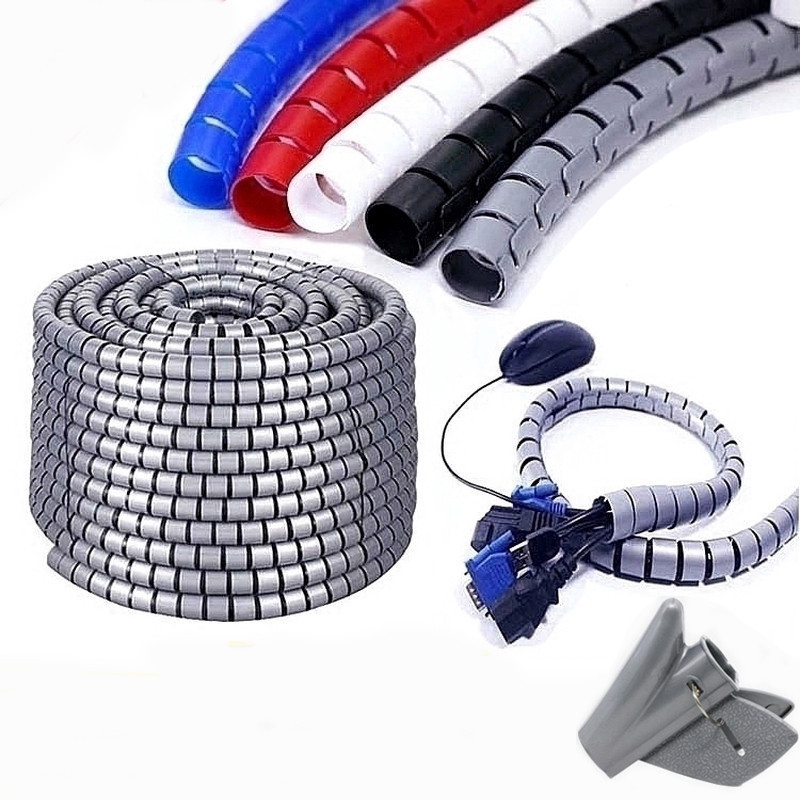 3 Sizes Flexible Spiral Tube Cable Organizer Wire ... – Grandado