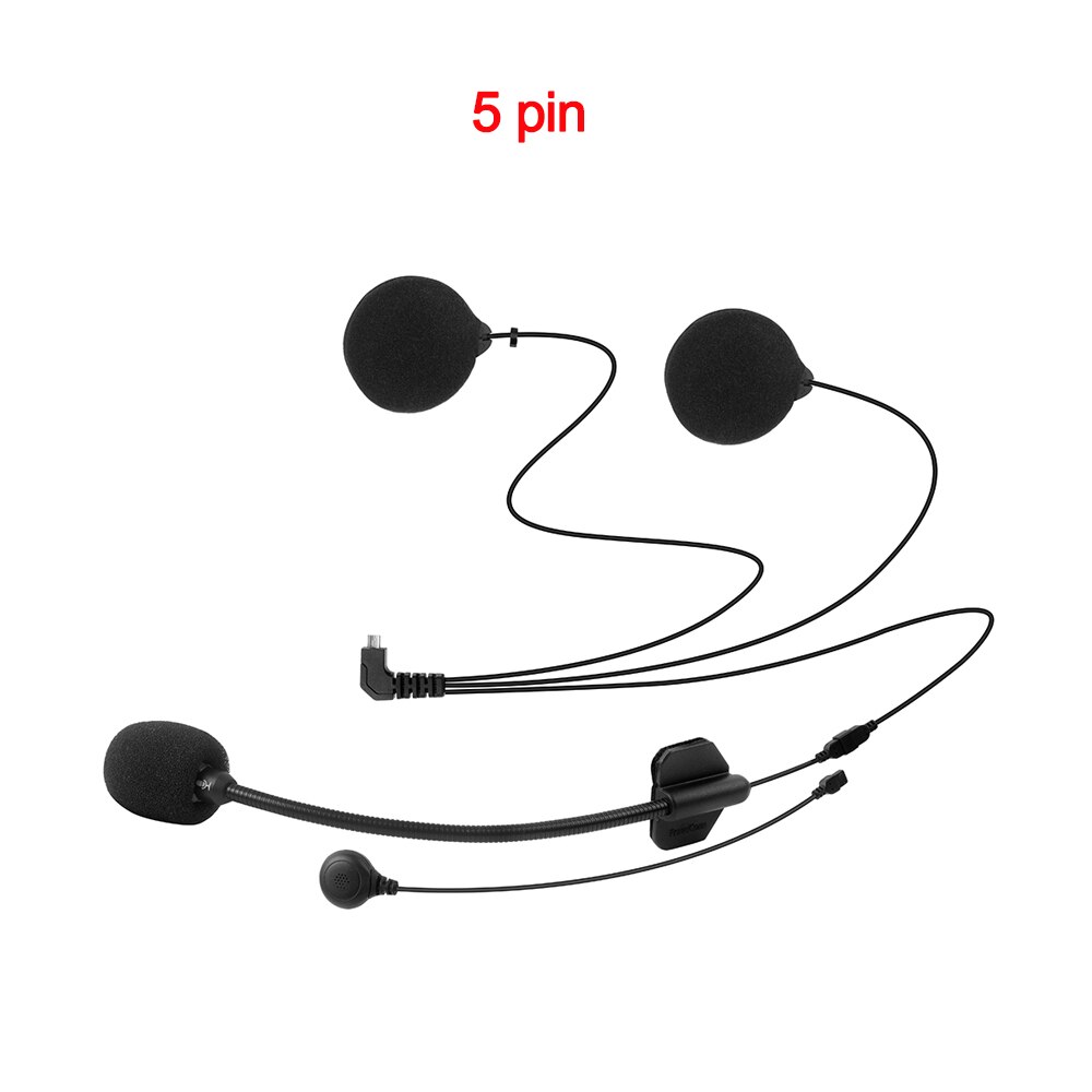 FreedConn T-MAX Original Teile Motorrad Intercom Helm Weich Hart Mikrofon Headset Clamp Clip Halterung: 5 Pin Microphone