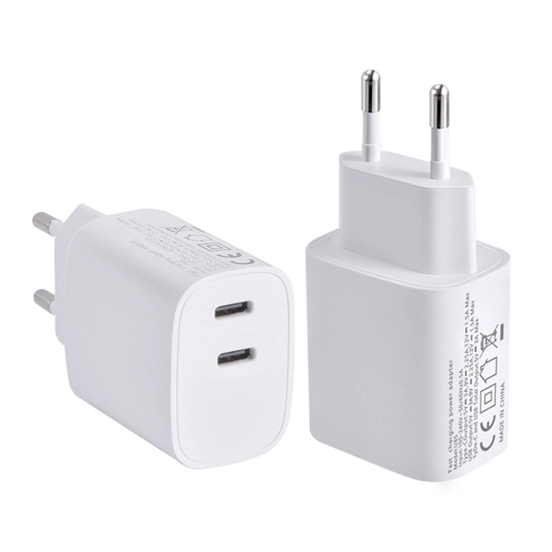 Double PD USB C Charger EU/US Wall Travel Charger 40W Fast Charge For iPhone 13 11 12Pro Xiaomi 10 Huawei P30 Cell Phone Charger