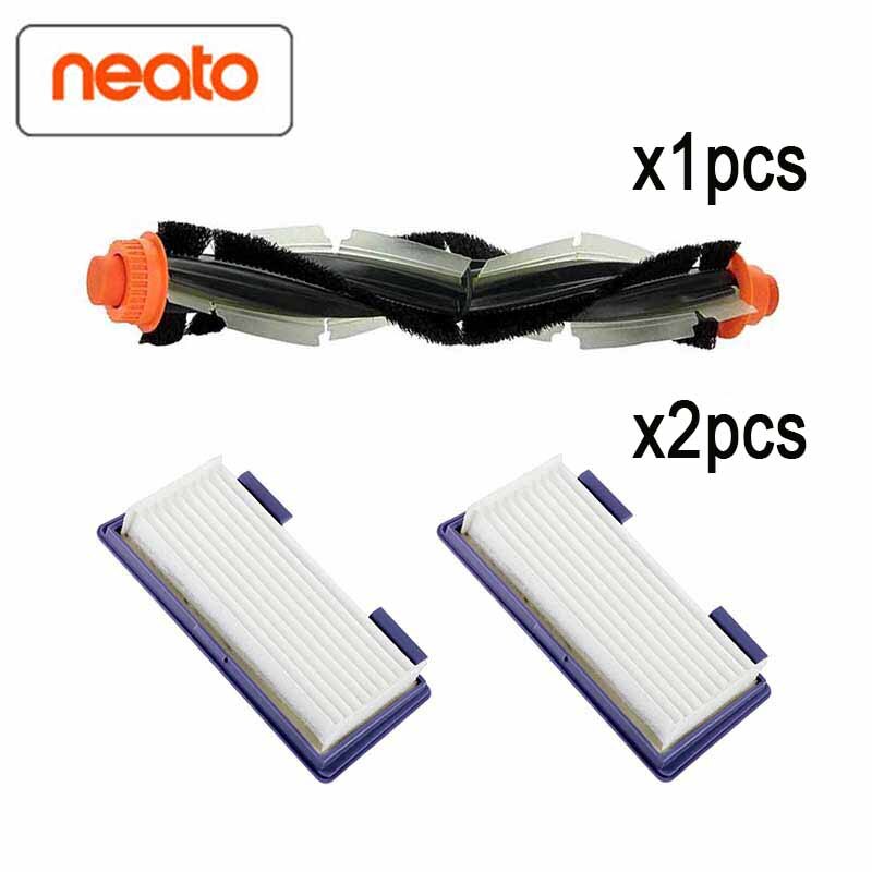 Brosse à rouleau + filtre HEPA pour Neato XV-21 XV Signature Pro XV-11 XV-12 XV-15, brosses à rouleau courbes de remplacement: zh3pcs