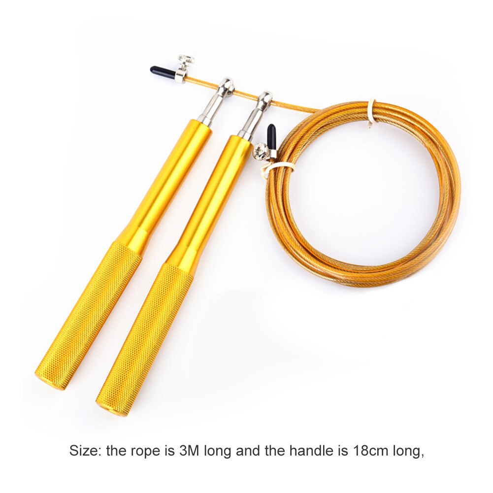 Exerciser Equipments Gym Training Adjustable Workout Sports Skipping Rope Training Fitness Anti-slip Jumping Rope: Yellow