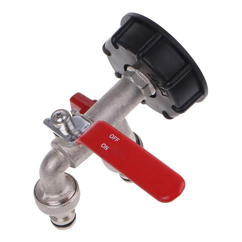 Dubbele Tap 1000 Liter Ibc Watertank Connector Adapter Tap Vervanging Regenwater Tank Adapter Voor Thuis Tuin Water Connectors