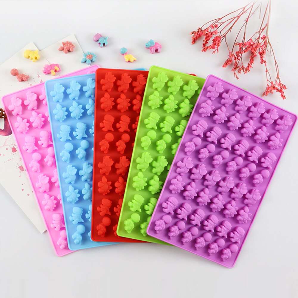 Mini Dinosaur Cake Mold Silicone Mold For Candy Chocolate Mold Dinosaur Sugar Form Cake Decoration Tools Dropper DIY Cake Tools