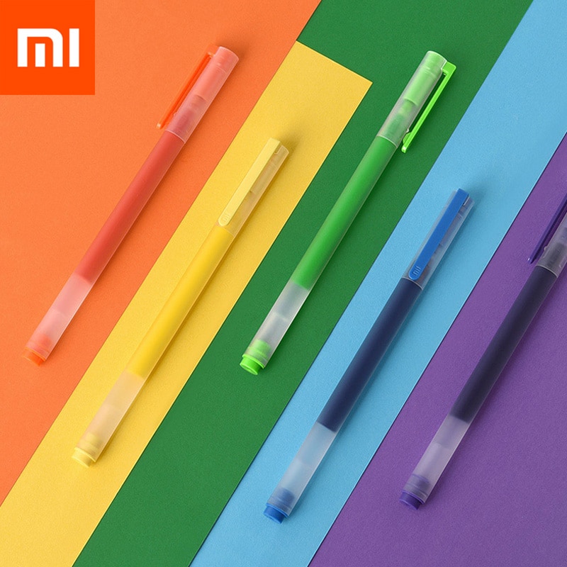 Xiaomi Mijia Super Duurzaam Kleurrijke Schrijven Teken Pen 5 Kleuren Mi Pen 0.5Mm Gel Pen Ondertekening Pennen Voor school Office Tekening