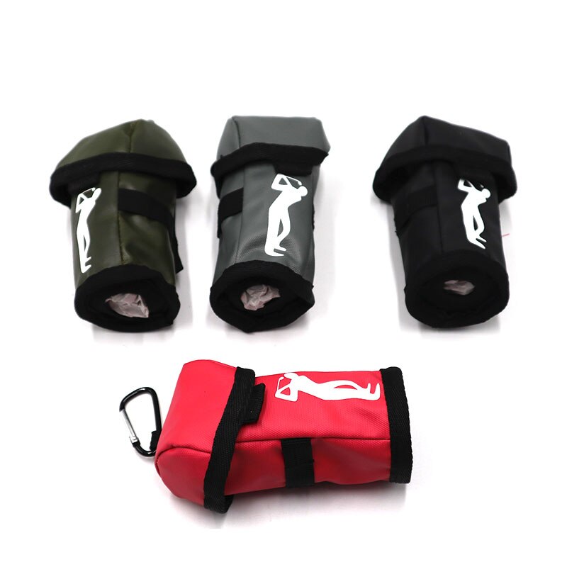 Portable Golf Balls Holder Storage 3 Balls & 6 Tees Polyester Golf Pouch Carrier Golf Pouch Bag Ball Holder