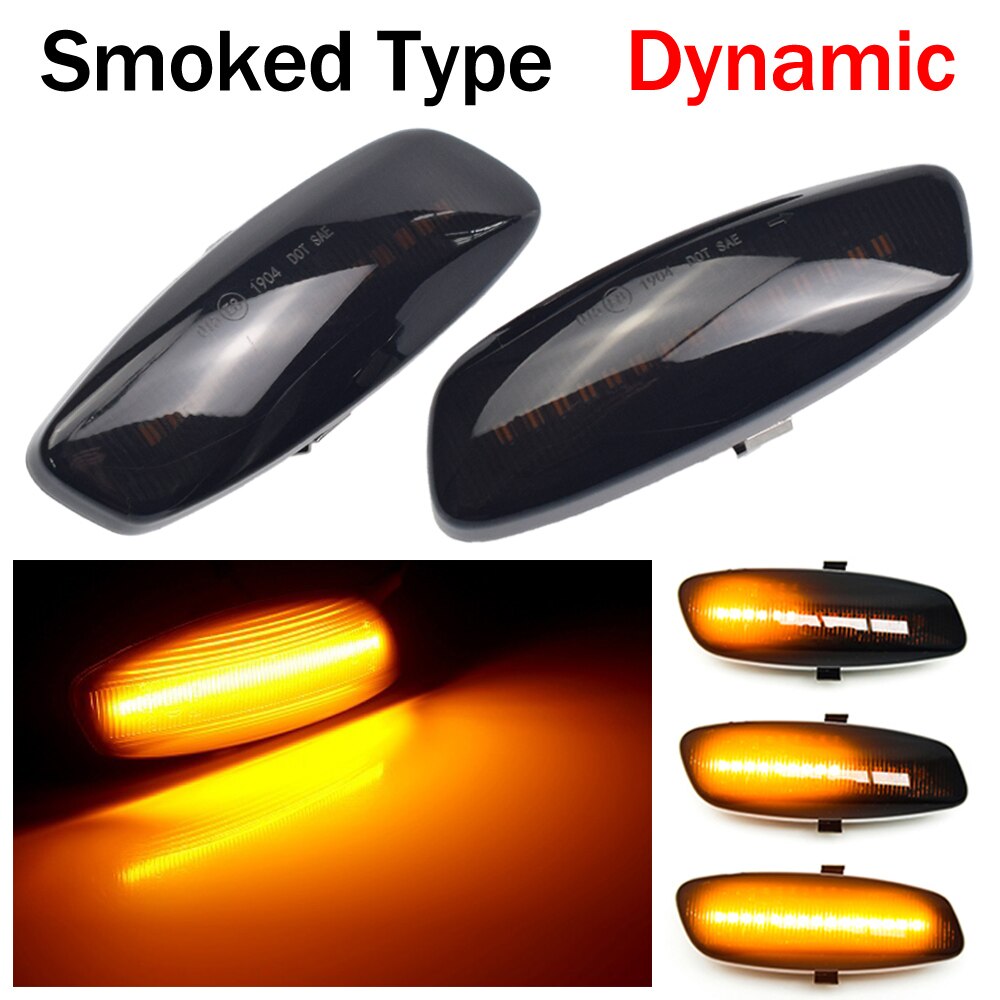 2pcs Led Dynamic Side Marker Turn Signal Light Sequential Blinker For Peugeot 308 207 3008 5008 For Citroen C4 C3 C5 DS3 DS4: Option 1