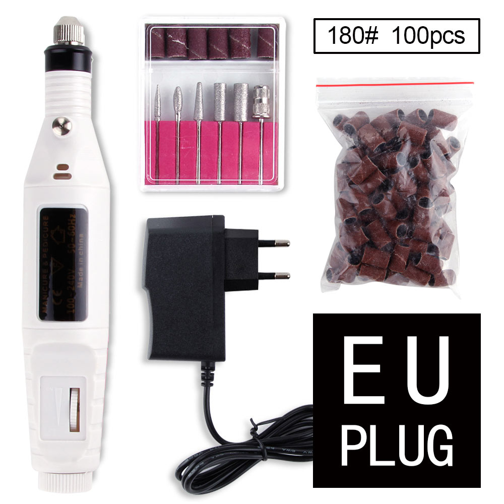 Professionale Elettrico chiodo trapano bit manicure Fresatura Frese E Taglierine per micro SIM gel polacco manicure Macchina Unghie Artistiche file di Levigatura lama in Ceramica: impostato D EU spina
