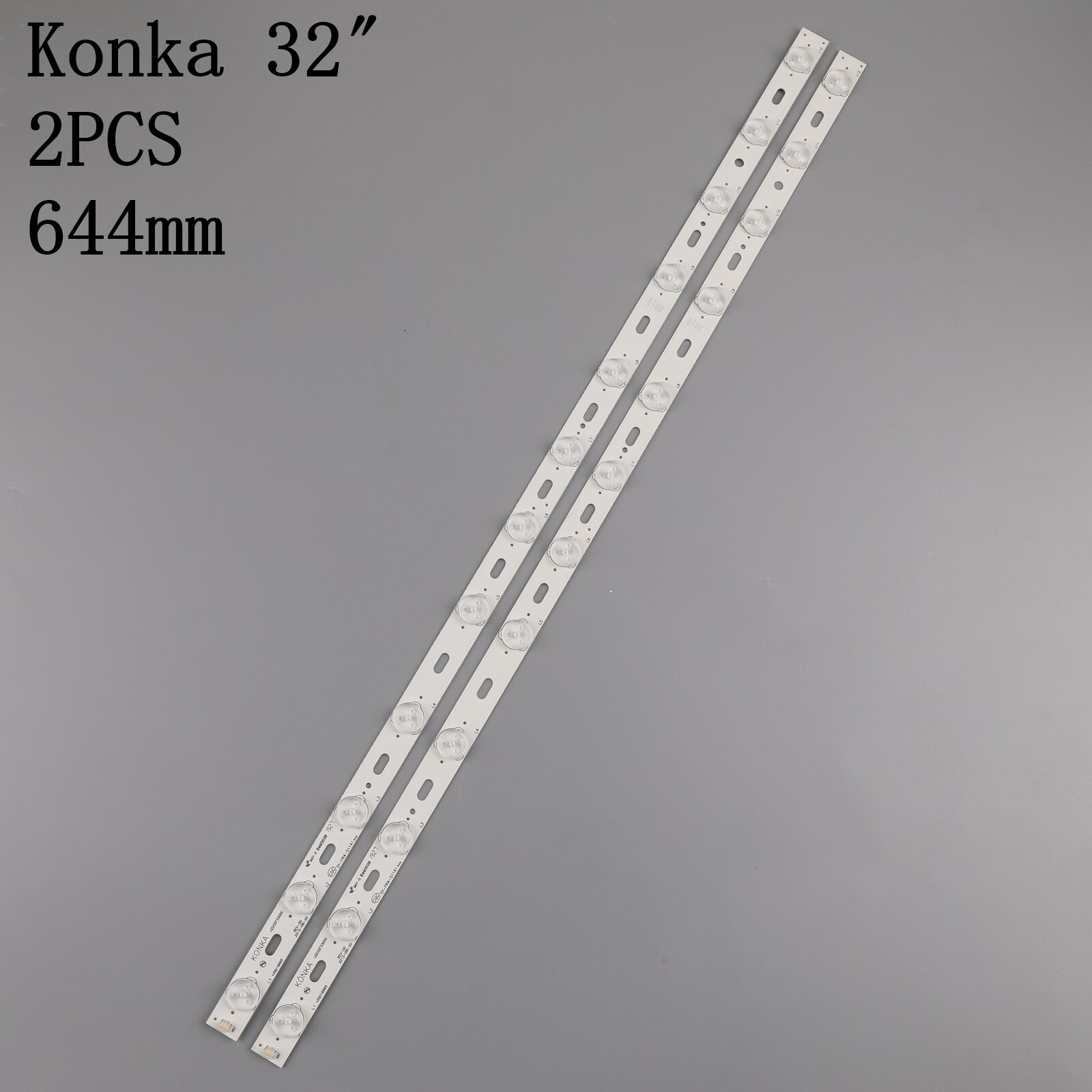 2pcs x 32 inch LED TV Backlight Lens Strips LED32F3300C 35016695 IC-BKKL32D019 for 32'' Konka 12-LEDs 644mm