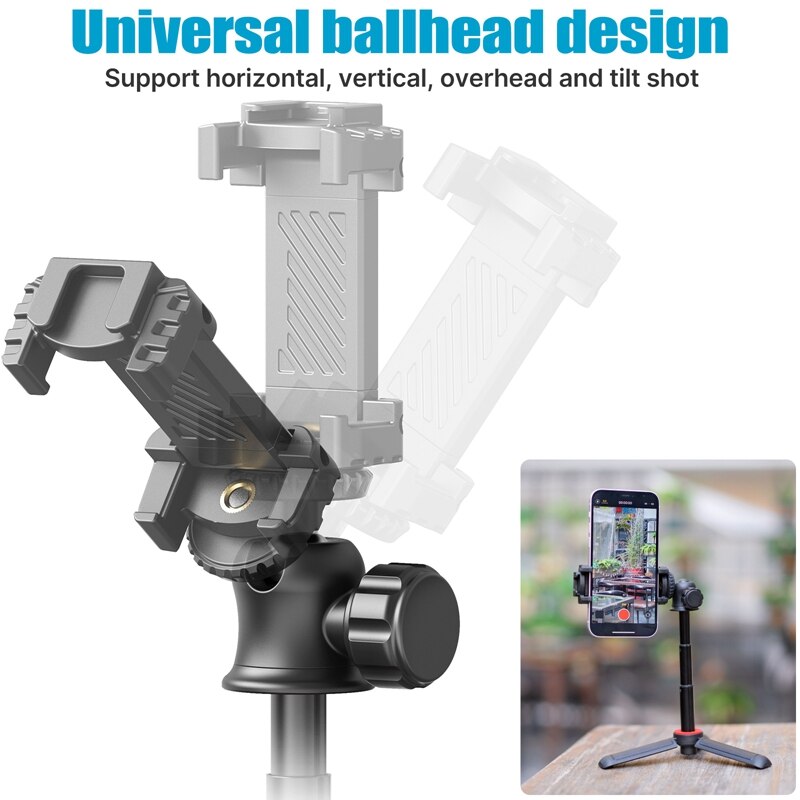 Ulanzi Mini treppiede pieghevole Smartphone Vlog treppiede supporto per telefono per iPhone 12 Pro Max SLR Camera Vlog con testa a sfera regolabile