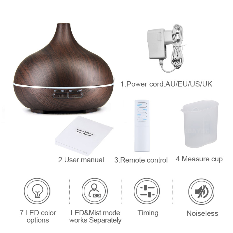 Smart APP Remote Control 550ML Air Humidifier Essential Oil Diffuser Aroma Lamp Aromatherapy Electric Aroma Diffuser Mist Maker