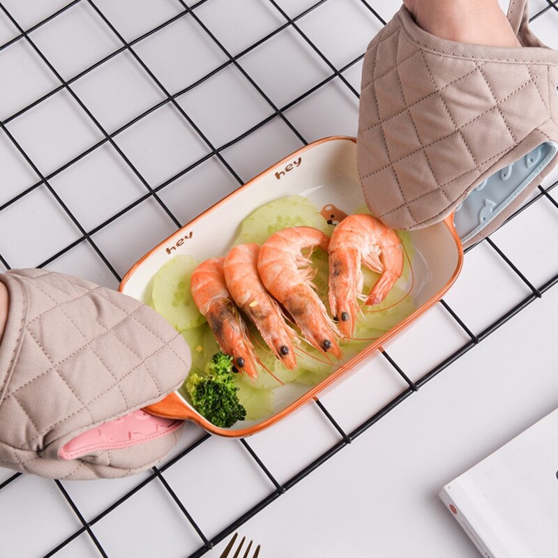 Silicone Insulated Glove Baking Anti Scalding Clip Microwave Oven Hand Clip Kitchen Thickened Anti heat Glove 1PCSZB846