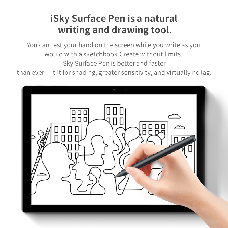 Stylus Pen For Surface Pen Surface Pro7/6/5/4 ProX Go Book A-SUS .H-P S-ONY Touch Pencil Latpop 4096 Pressure Palm Rejection