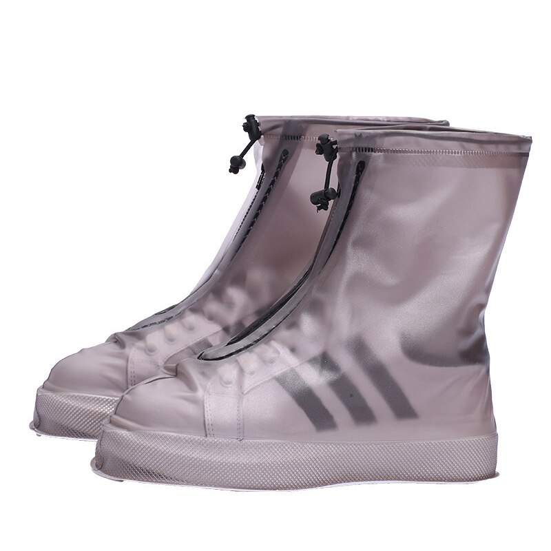 Antislip Wateproof Laarzen Unisex Regen Schoenen Cover Herbruikbare Rits Hoge Top Rainny Dag Protector Schoenen Case Dikke Regendicht boot