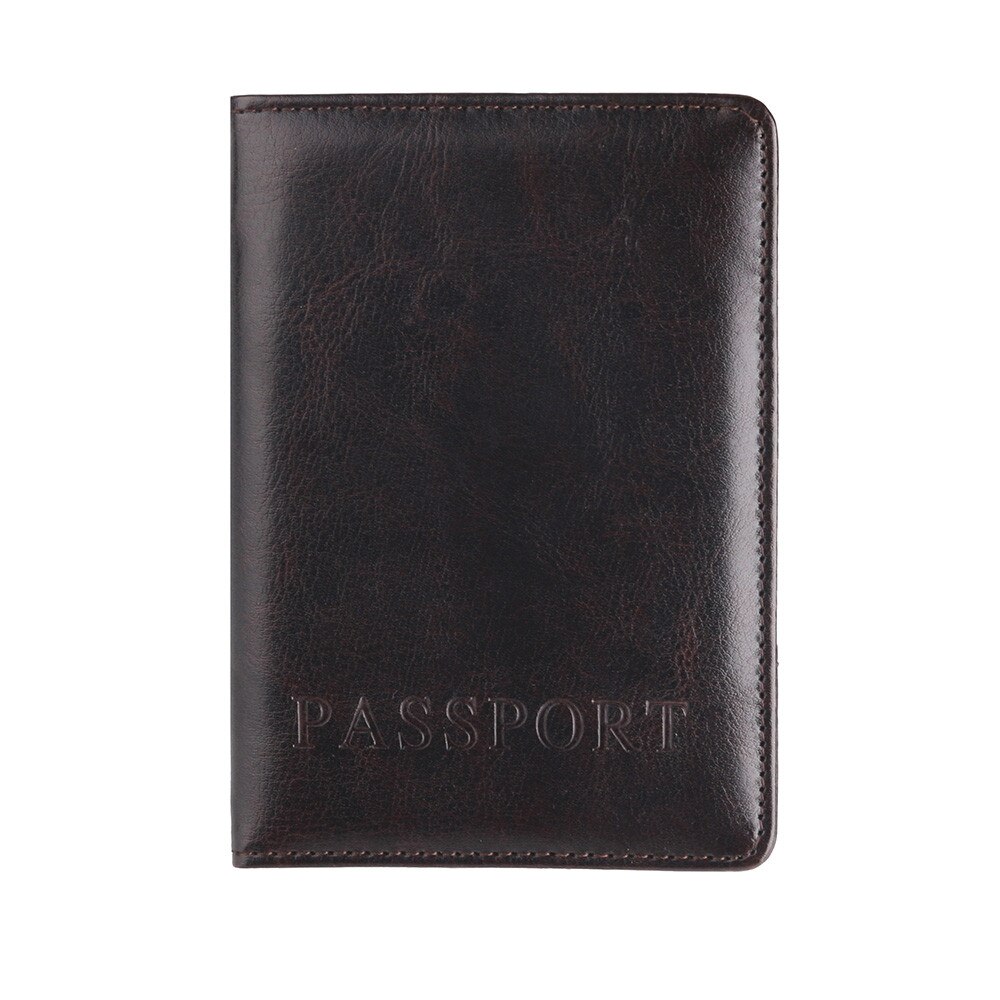 Portemonnee Mode Zwart Pu Lederen Paspoorthouder Protector Wallet Visitekaartje Zachte Paspoort Cover Zwart: 1