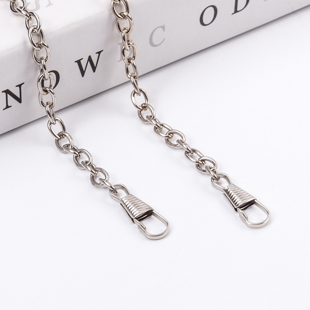 60/120cm Handbag Metal Chains Shoulder Bag Strap DIY Purse Chain Gold Silver Bag Handles Bag Accessories Chain: 60cm Steel