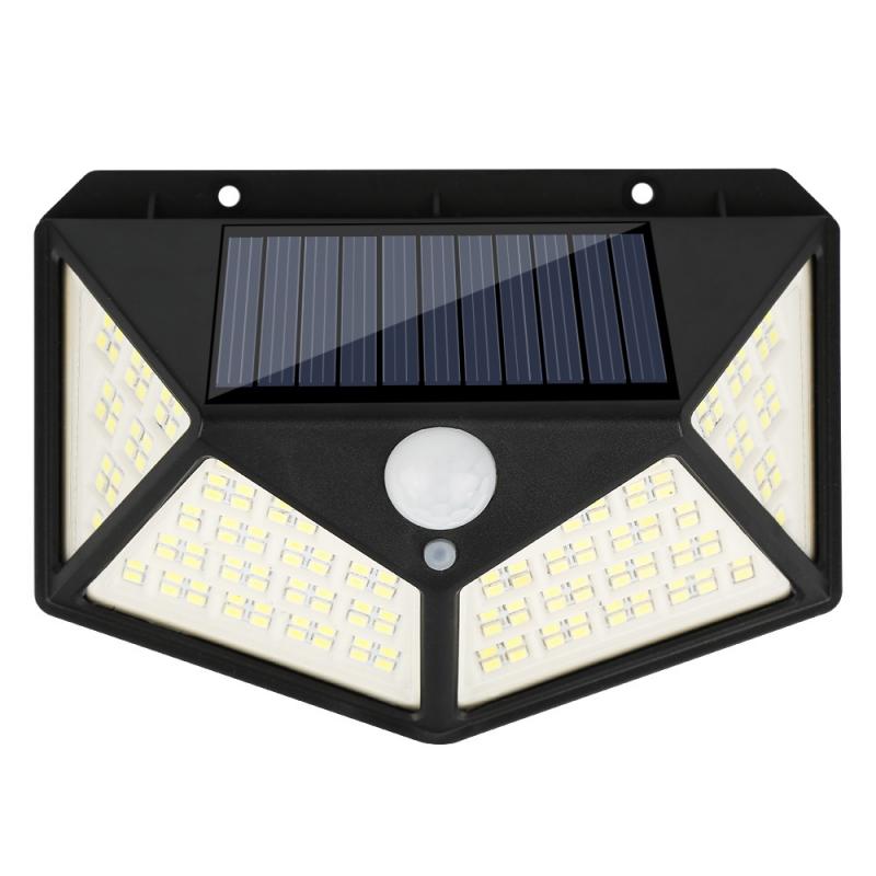 Solar Wandlamp Menselijk Lichaam Inductie Licht Binnenplaats Vierzijdig Verlichting Waterdichte Thuis Outdoor Zon Licht: 7W 162LED
