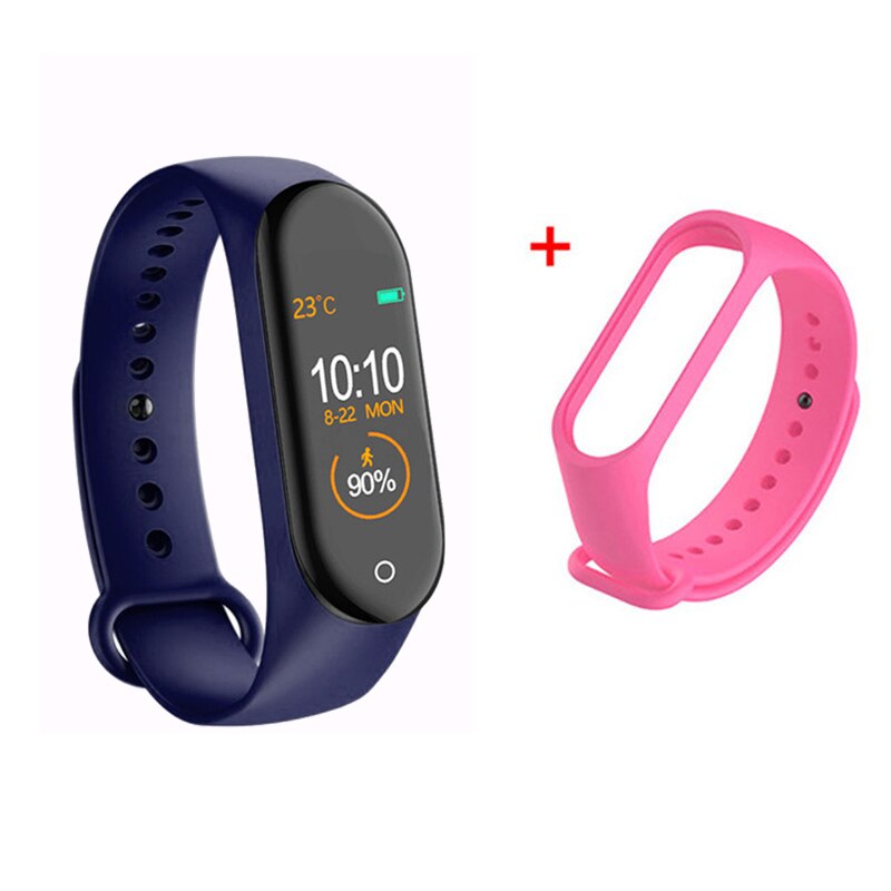 M4 Smart bracelet Watch band 4 Fitness Tracker Sport Heart Rate Blood Pressure Smartband Monitor Health Wristband PK M3 band 4: Bule with strap 4