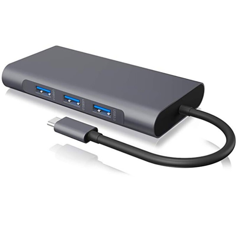 Moyeu 10-en-1 type-c moyeu USB3.0 PD charge haute vitesse pour Huawei XiaoMi Lenovo Station d'accueil 4K HDMI SD TF LAN