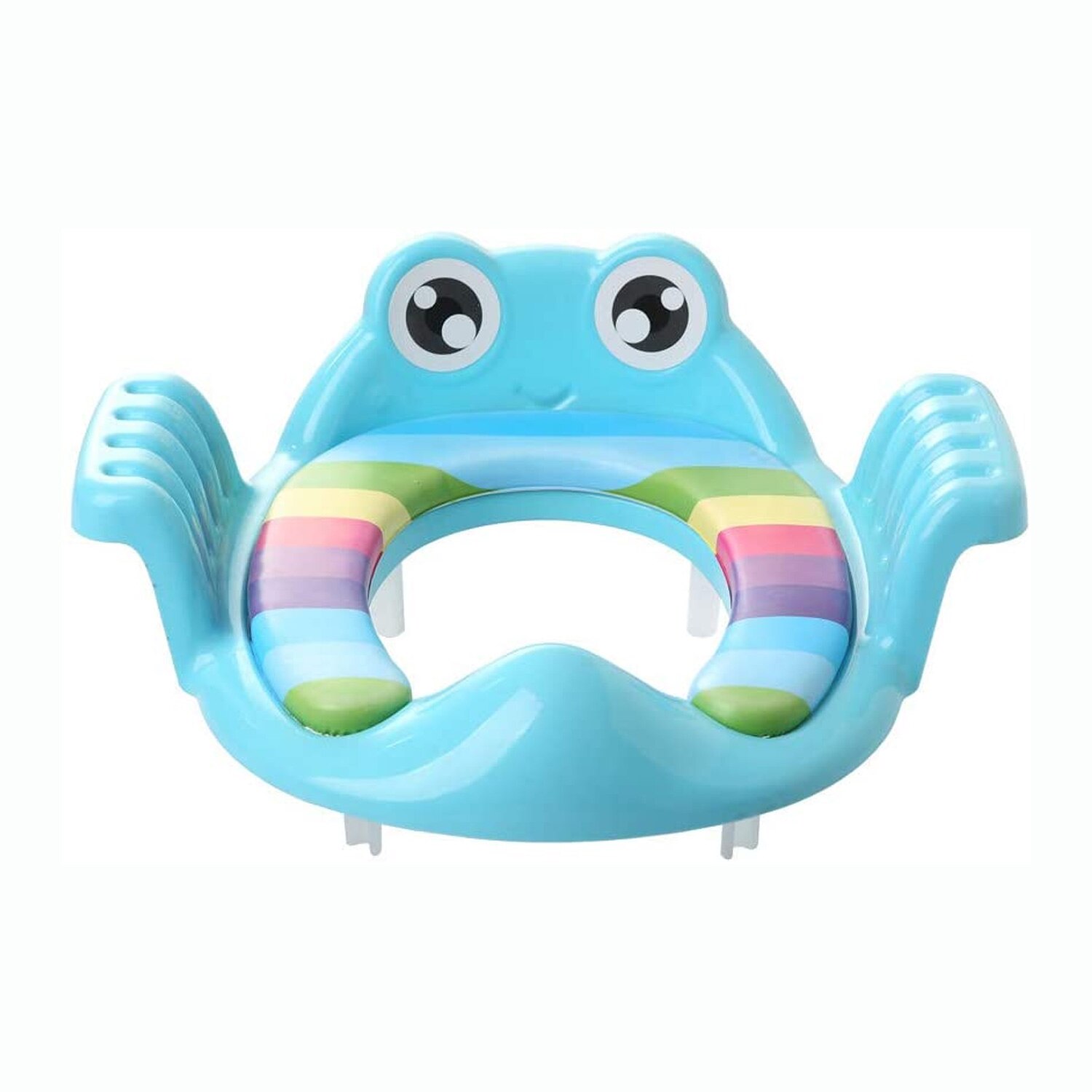 Cute Cartoon Anti-slip Potty Training Seat Toilet Trainer with Soft Cushion Handle Splash Guard for 1-6 Years Old Kids