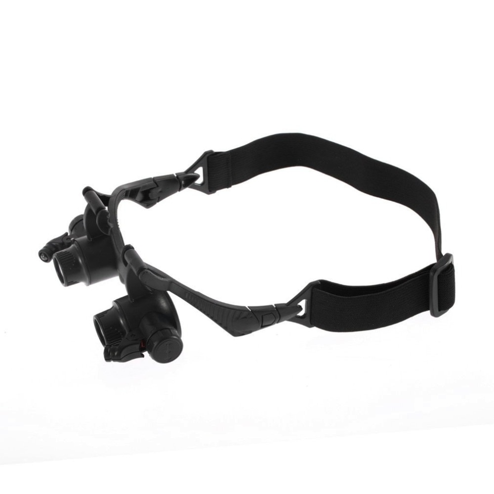 LED magnifying glass Magnifier Glasses with illumination Light Double Eye 10X 15X 20X 25X Jeweler Watch Repair