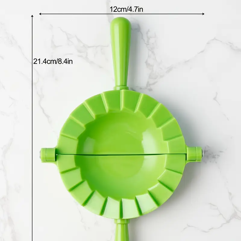 Professionele Dumpling Maker Mold-Ergonomisch handvat, duurzaam plastic, meerkleurig voor dumplings, koekjes, gebak te gebruiken keukengereedschap: green