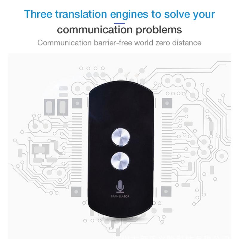 Wireless Voice Translator 42 Multi-language Portable Real-time Bluetooth Learning Travel Meetings With Bluetooth Camera