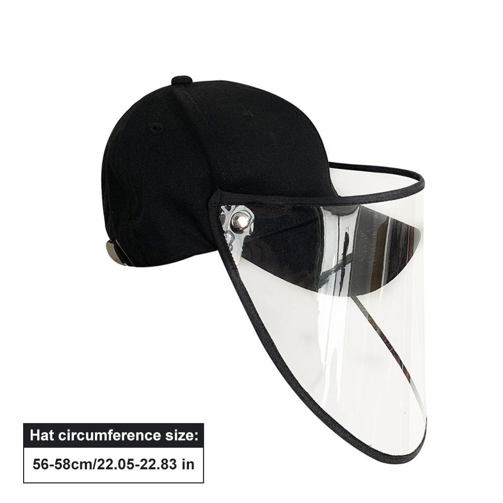 Zomer Anti-Fog Speeksel Beschermende Cap Baseball Cap Gezichtsmasker Zon Zonnehoed