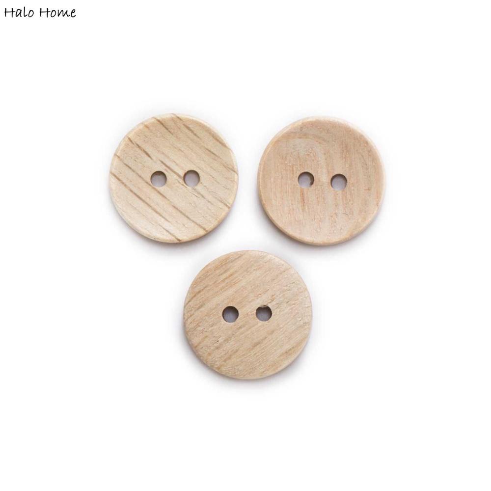 50Pcs 2/4-Gaten Hout Knop Voor Naaien Scrapbooking Kleding Ambachten Jacket Blazer Truien Handwerk Accessoires 15-18Mm