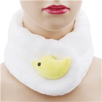 Nuovi Bambini Della Sciarpa per L'inverno Ragazzo E Ragazze Sciarpe Del bambino Del Fumetto Della Peluche Della Sciarpa Confortevole Scaldini Del Collo di Buon Regalo Di Natale: bianca