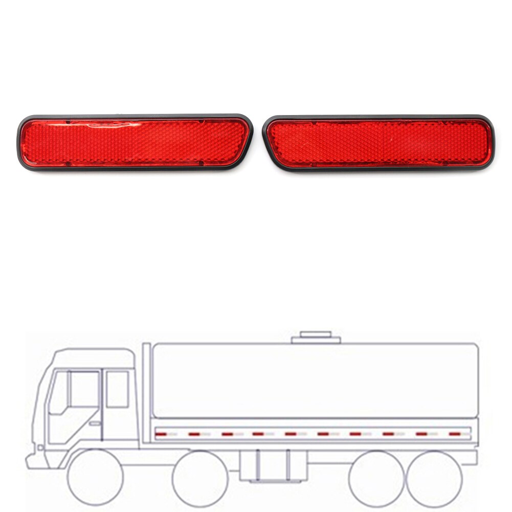 2Pcs Universal Car Reflective Warning Strip Tape Bumper Truck Safety Reflector Car Sticker Decal