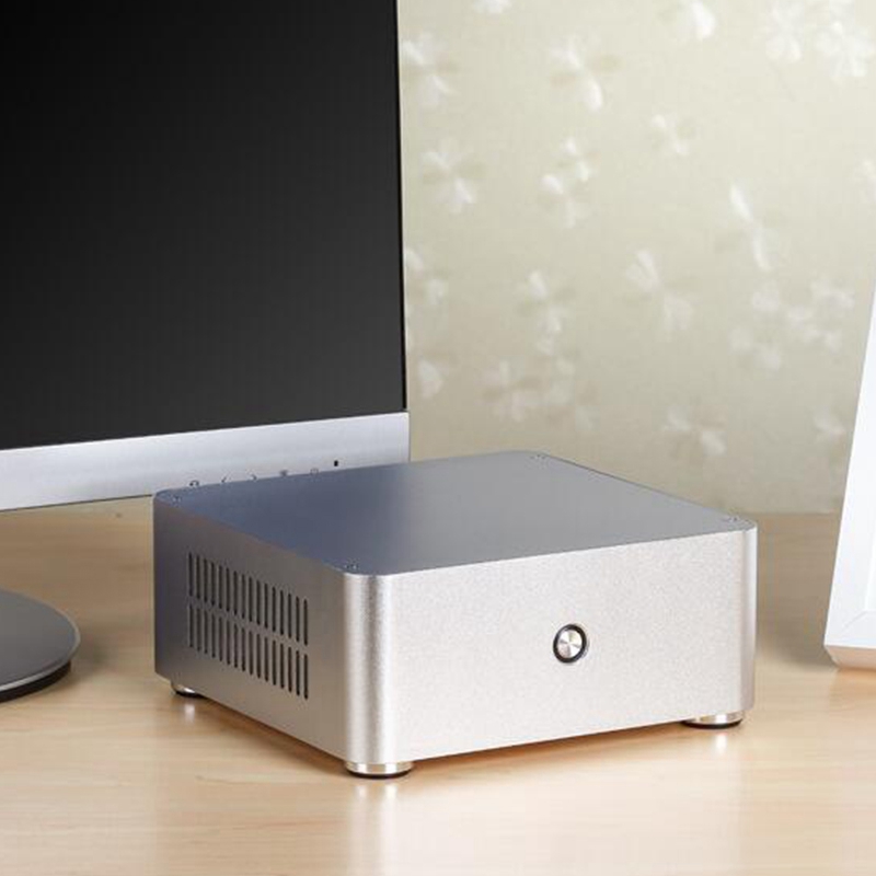 H80 Mini ITX Computer Case Aluminum PC Case Chassis for Without Power Supply