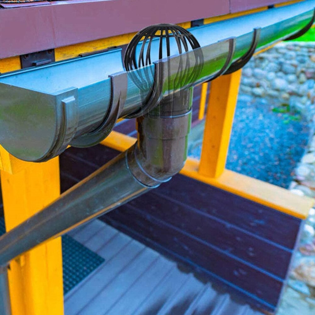 Bladeren Bescherming Outdoor Zeef Puin Dak Afvoer Home Zwarte Gutter Guard Tuin Downpipe Filter Anti-Blocking Pp