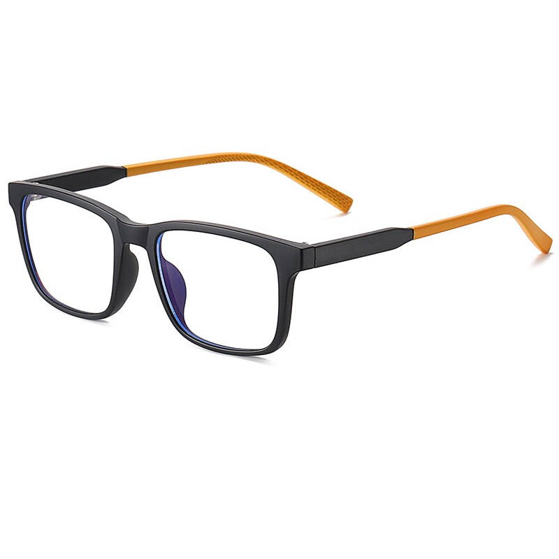 Square Kids Glasses Optical Frame Children Boy Girls Computer Glasses Transparent TR90 Anti-blue light UV400 Eyeglasses: Matt Black