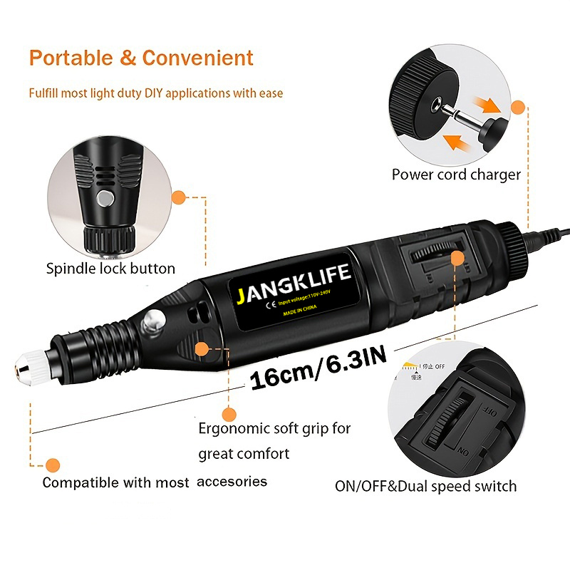 9V Mini Drill Electric Carving Pen Variable Speed Drill Rotary Tools Kit Engraver Pen for Grinding Polishing