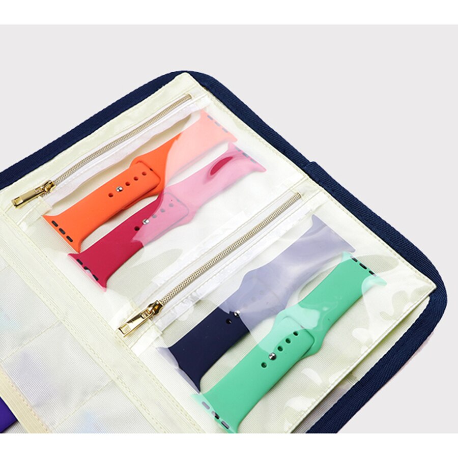 Reizen Horlogebanden Storage Case Voor Apple Samsung Horloge Band Strap Organizer Carry Bag Display Box Clutch Horloge Roll Houder Pouch