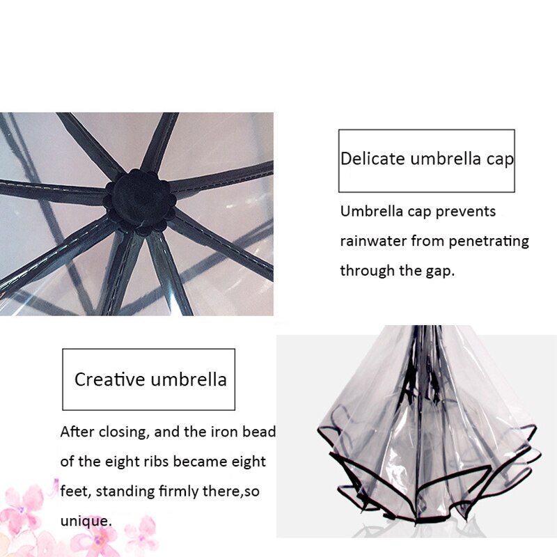 Ombrello trasparente inverso doppio strato invertito antivento manico C ombrelli da pioggia antivento per donna equipaggiamento da pioggia