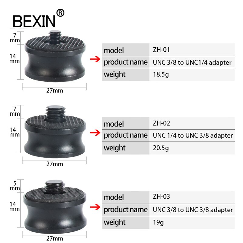 Camera Connection Conversion Screw Mount Adapter Camera Aluminum Alloy Screw For Digital Camera Tripod Monopod