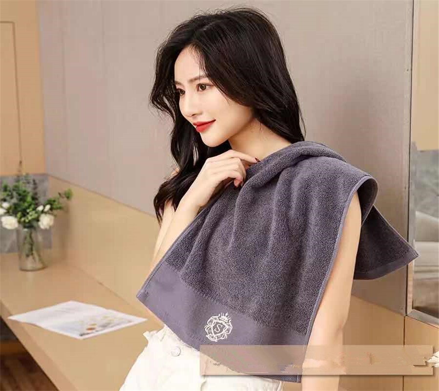100% cotton towel household towel face towel soft and comfortable thickened adult sports handkerchief white gray blue