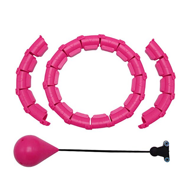 Specail-Cn Verstelbare Taille Training Ring Buik Trainer Abdominale Gewicht Sport Hoepel Yoga Thuis Fitness Smart Sport Hoops: Ordinary pink