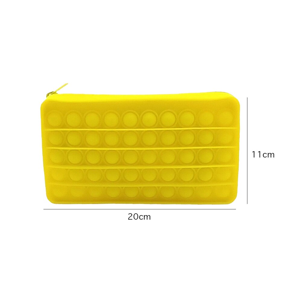 Funny Pencil Case Silicone Purse Push Bubbles Simple Stationary Bag Popper Sensory Pencil Case Fidget Toys