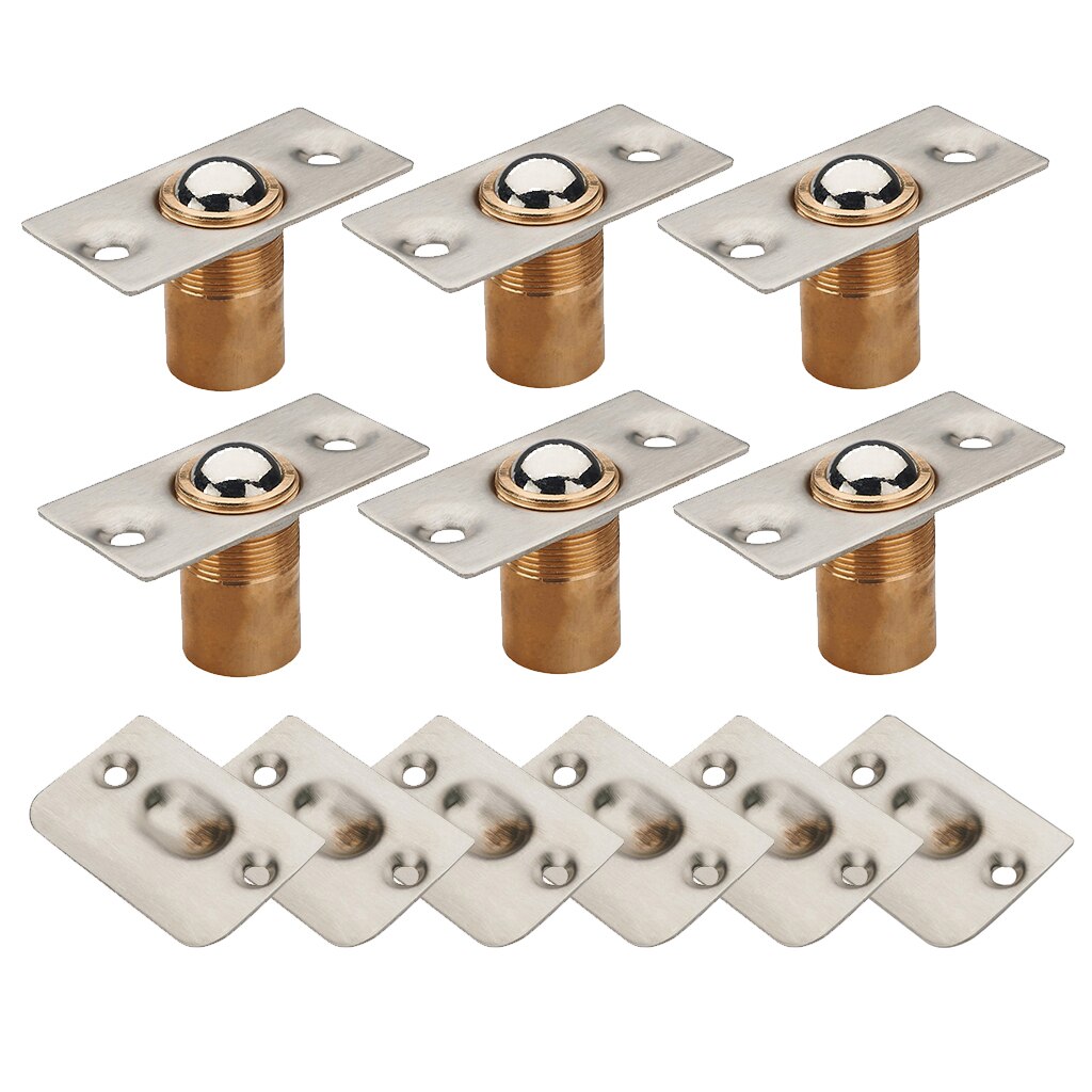 6x Roller Ball Internal Door Spring Catch Lock Latch, Bedroom/Toilet