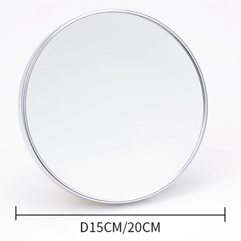 Espejo de pared espejo con ventosa de succión para baño espejo de absorción de perforación gratis HD 5 veces nificación
