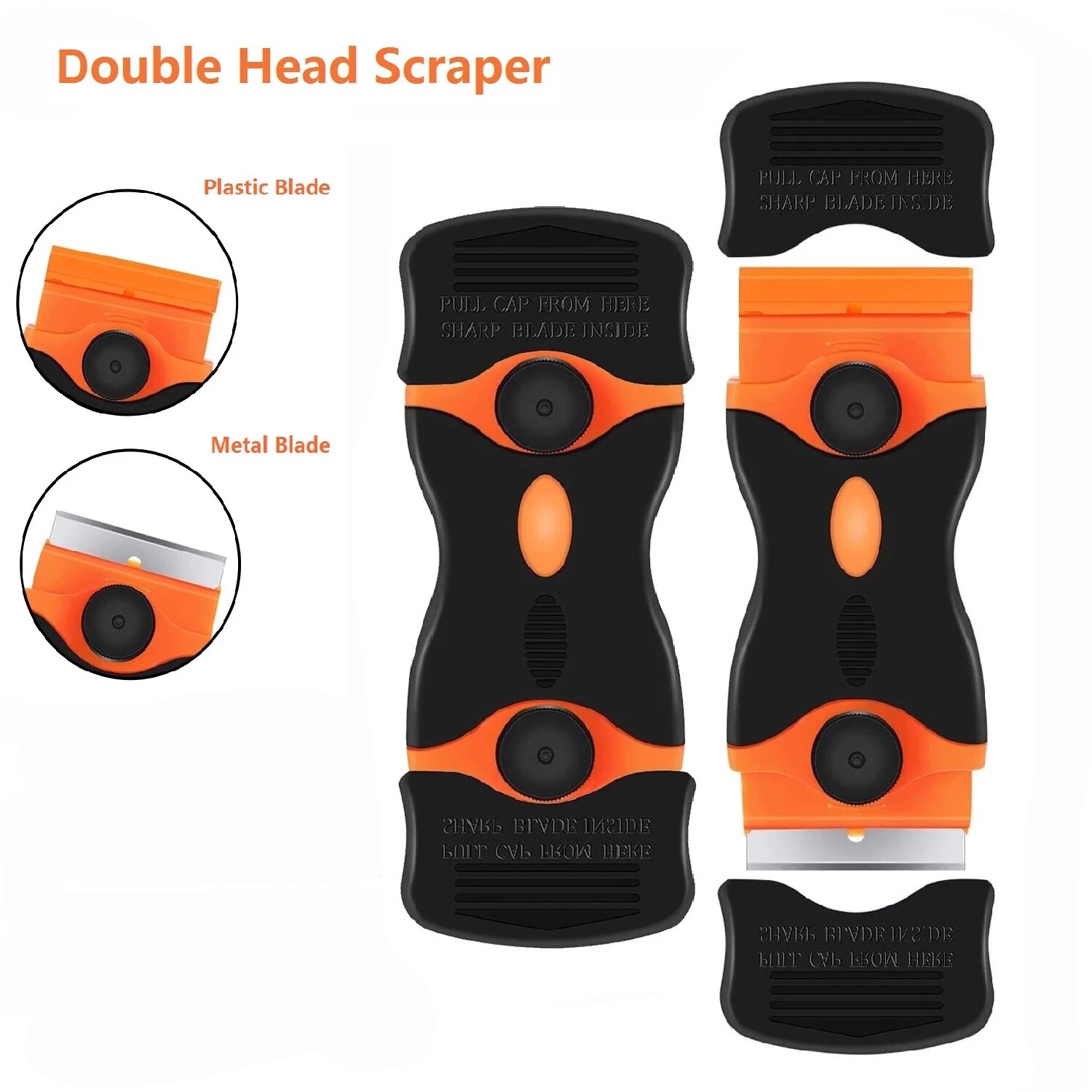 Window Glass Sticker Cleaning Razor Scraper Ceramic Razor Blades Car Tint Oven Vinyl Wrap Glue Squeegee Remover Cleaner Tool